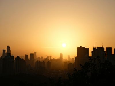 Warm sunset light illuminating a training corner